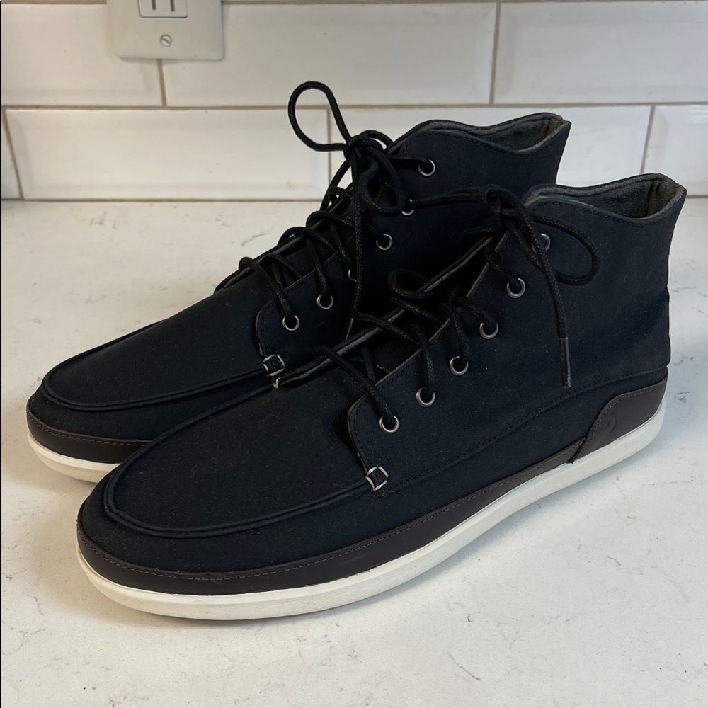OluKai Chukka Boots Nalukai Kapa Boot Black High-Top Men's Shoes Size 11.5